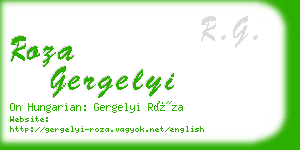 roza gergelyi business card